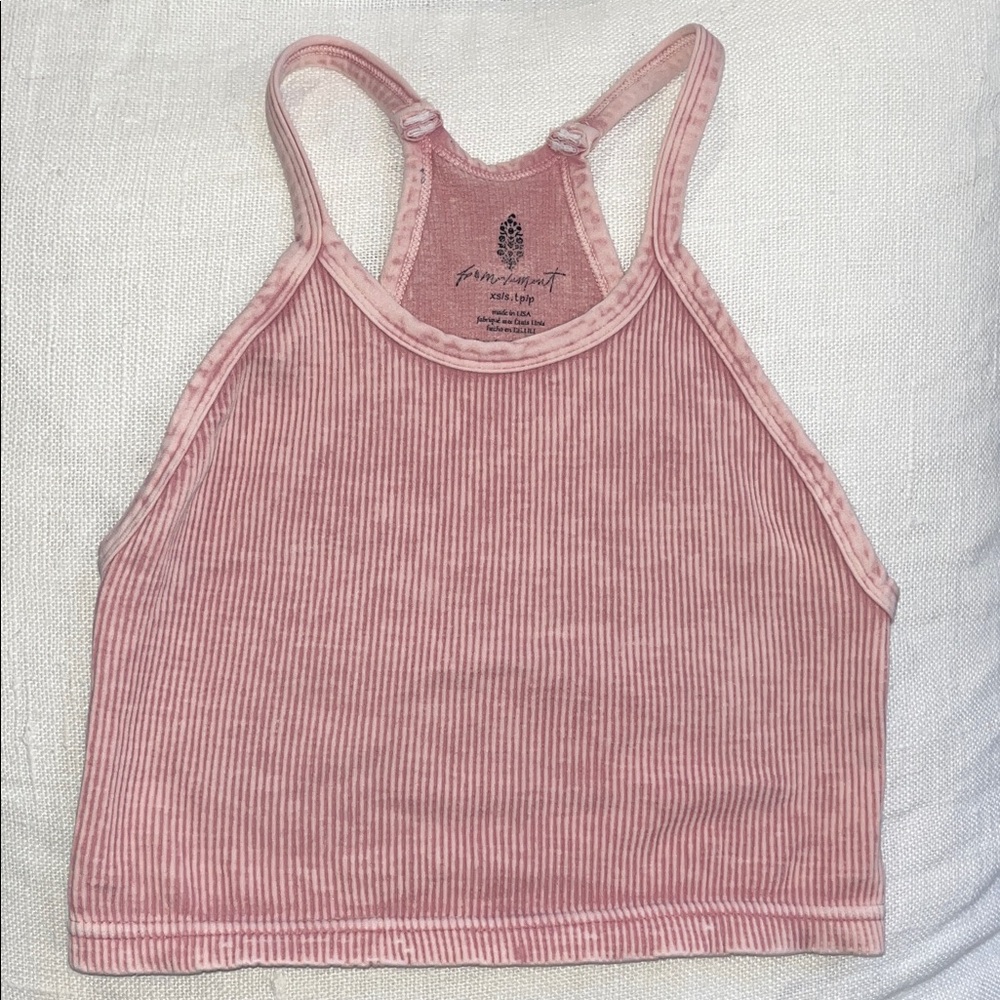 FP Movement by Free People Dusty Pink Ribbed Tank Top
